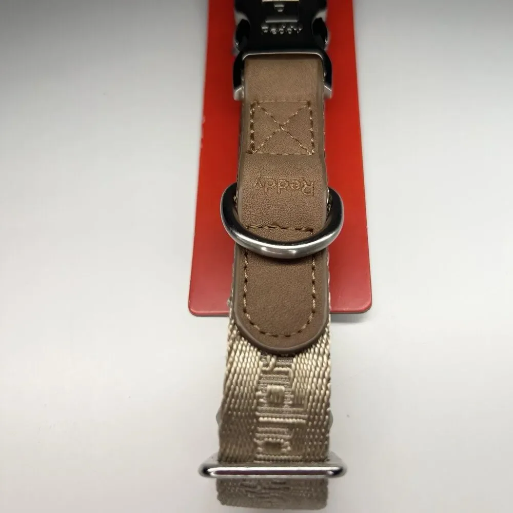 Reddy Tan Brown Jacquard Dog Collar Size Small S 9-14 Inches
